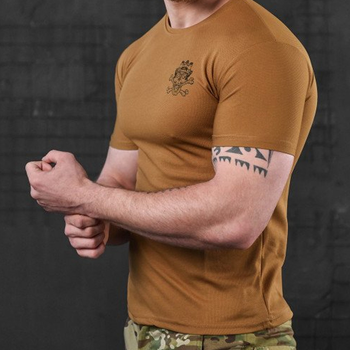 Потоотводящая мужская футболка Bayraktar Coolmax с принтом "Череп" койот размер XL