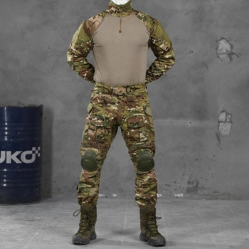 Чоловічий костюм "G3 combat" ріп-стоп убакс + штани з наколінниками мультикам розмір L