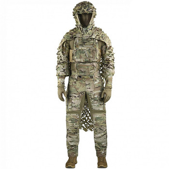 Маскировочный костюм М-Тас "Вільха" рип-стоп куртка + накидка мультикам размер S-L