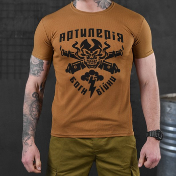 Потоотводящая мужская футболка Bayraktar Coolmax с принтом "Арта" койот размер S