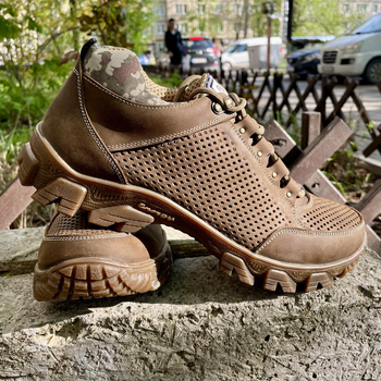 Літні Тактичні кросівки. Койот+Піксель. Натуральна шкіра. 40р (26,5см) BXLM-1046-40