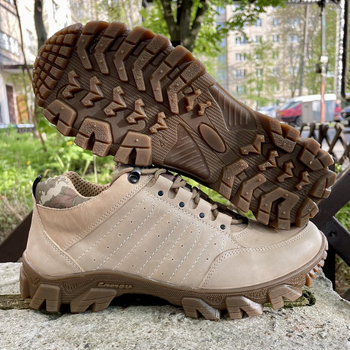 Літні Тактичні кросівки. Койот+Піксель. Натуральна шкіра. 42р (28см) BXLM-1045-42