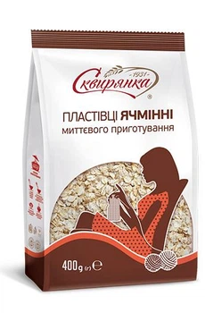 Пластівців ячмінні миттєвого приготування Сквирянка 400 г х 12 шт