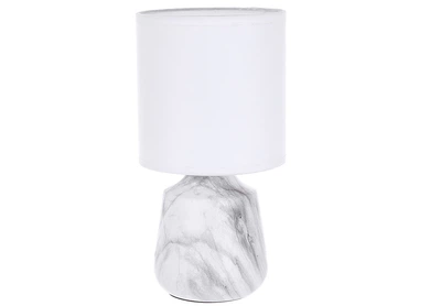 Настільна лампа з тканинним абажуром Marble White D24.5*12.5 см 242-214