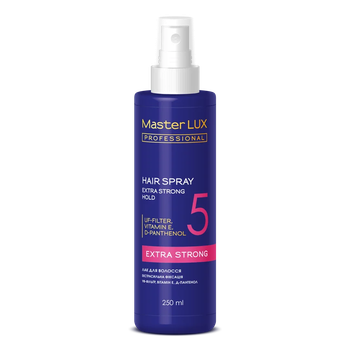 Лак для волосся екстрасильна фіксація Master LUX professional 250 мл (2126235689)