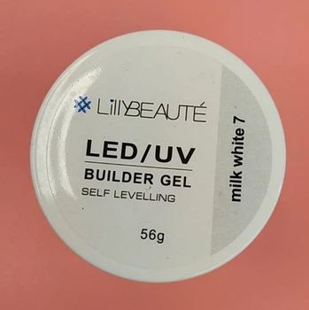 Гель для наращивания ногтей Lilly Beaute LED/UV Builder Gel Milk White 7, 56 g
