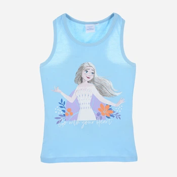Детская майка для девочки Disney Frozen EX1016 98-104 см Голубая (3609086873743)