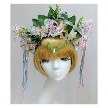 Обруч Фея Butterfly с фатой SETA Decor 18-927PN