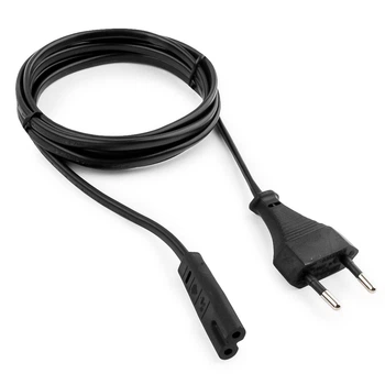 Кабель питания 1.2m, 0.5mm, PC-184 / 2 CEE7 / 16-C7 2 pin (для бытовой техники), Black, OEM Q50