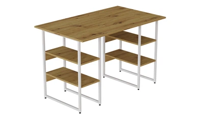 Компьютерный стол Ferrum-decor Карэн 75x120x70 белый ДСП Дуб Артизан 16мм (KARE2344)