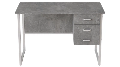 Комп'ютерний стіл Ferrum-decor Гаррі 75x140x60 сірий ДСП Бетон 16мм (GARI2398)