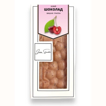 Шоколад mini белый LAVIVA CHOCOLATE Вишня Граппа, 30г.
