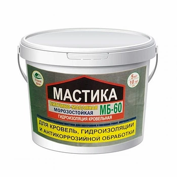 Мастика битумно-масляная морозостойкая МБ-60 универсальная, Строй Дом, 5 кг
