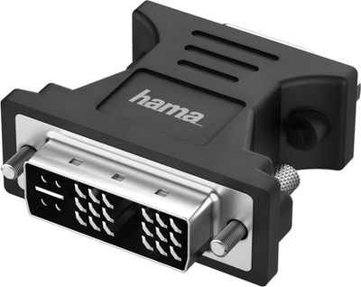 Adapter Hama DVI - VGA M/F Black (4047443437426)