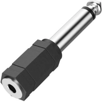 Adapter Hama Mono mini-jack 3.5 mm - jack 6.3 mm M/M Black (4047443431653)