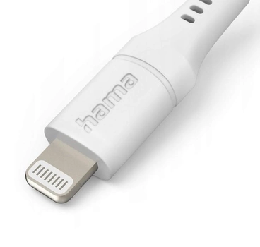 Kabel Hama Flexible USB Type-A - Lightning M/M 1.5 m White (4047443486363)