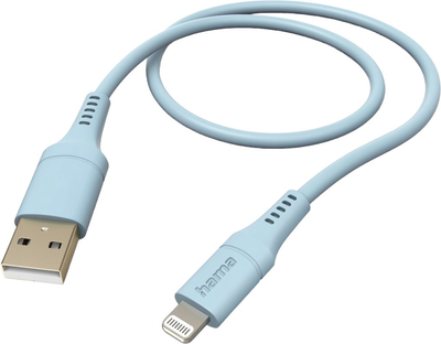 Kabel Hama Flexible USB Type-A - Lightning M/M 1.5 m Blue (4047443486387)