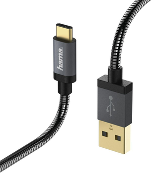 Kabel Hama USB Type C - USB Type C M/M 1.5 m Black (4047443347466)