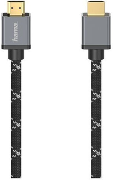 Kabel Hama HDMI - HDMI 8k M/M 1 m Grey (4047443434852)