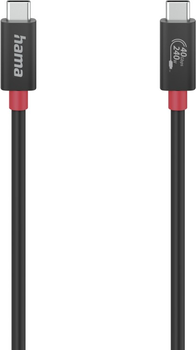Кабель Hama USB Type C M/M 1 м Black (4047443494122)
