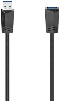 Кабель Hama USB Type A M/F 3 м Black (4047443443762)