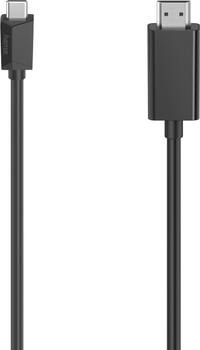 Adapter Hama USB Type-C - HDMI M/F 1.5 m Black (4047443439727)
