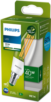 Світлодіодна лампа Philips UltraEfficient B35 E14 2.3W White (8719514435759)