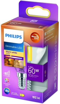 Żarówka LED Philips WarmGlowDim Classic P45 E14 5.9W Warm White (8719514324596)