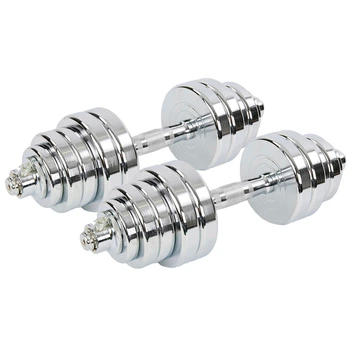 Гантели разборные стальные хромированные 40кг SP-Sport TA-8044-40 2шт по 20кг хром