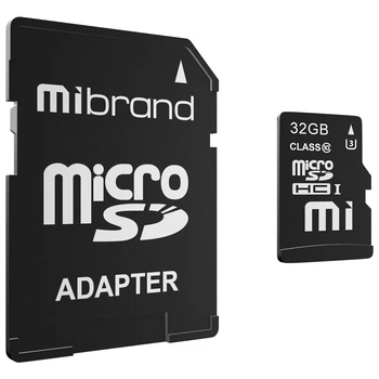 Карта памяти Mibrand microSDHC 32GB (UHS-I U3) Class 10 (MICDHU3/32GB-A) + SD Adapter