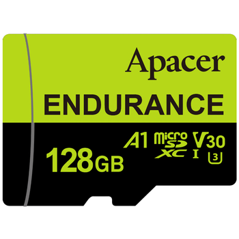 Карта памяти Apacer High Endurance microSDXC 128GB (UHS-I U3) W-80 MB/s, R-100 MB/s Class 10 A1 V30 (AP128GEDM1D05-R)
