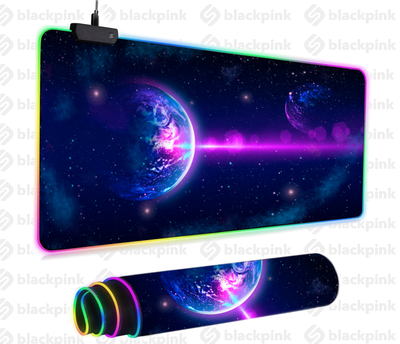 LED коврик для мышки, Планета 80х30 см