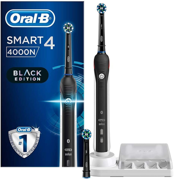 Електрична зубна щітка Oral-b Braun Smar 4 4000N Black + Brush Head (4210201219439)