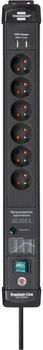 Мережевий фільтр Brennenstuhl Premium Line 6 розеток - 2 x USB Type-A 3 м Black (4007123674077)