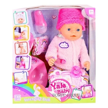 Детская кукла пупс Yaia Baby Can Fa Toys пьет кушает плачет аксессуары 42 см разноцветный 225230313