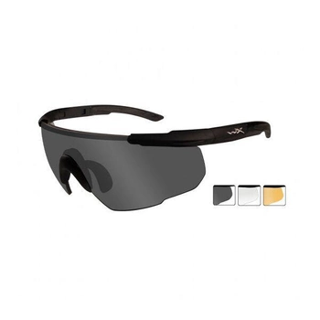 Тактичні окуляри Wiley X Saber Advanced / 3 лінзи - черные