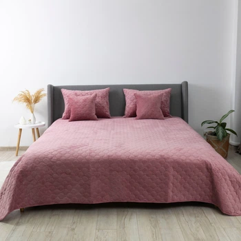 Покрывало ТЕП Velour Ромб круглый Mesa rose Евро 240х260 см Двустороннее Полиэстер (2000008661287/4-00518_22727)