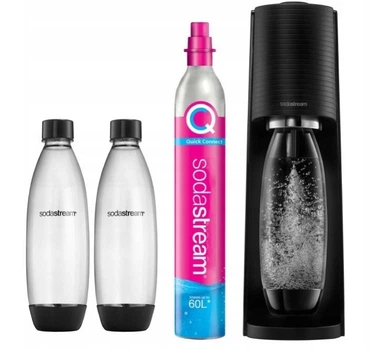 Сифон сатуратор карбонизатор для газирования воды SodaStream Terra Черный + 2 бутылки 2х1 л
