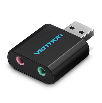Внешняя звуковая карта Vention USB 2 в 1 (VAB-S17-BK)