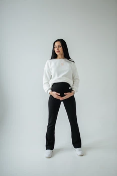 Брюки кльош для вагітних джерсі HN Чорний HN XXL