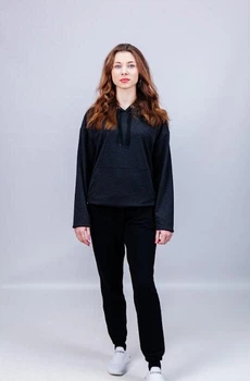 Женский спортивный костюм демисезонный SPORT24 ATEX 0093 XL Графитовый с черным (AT-0093/08 E )