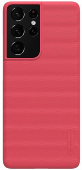 Etui plecki Nillkin Frosted Shield do Samsung Galaxy S21 Ultra Red (6902048211506)