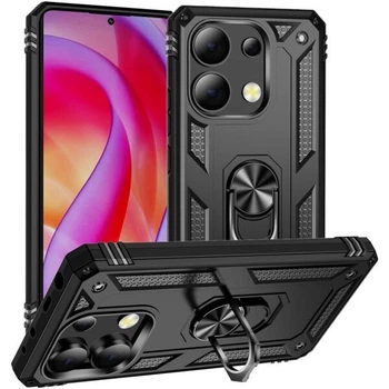 Противоударный чехол с подставкой Deexe Armor Case для Xiaomi Redmi Note 13 - Black