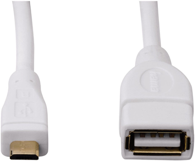 Adapter Hama micro-USB - USB Type-A White (4007249545183)