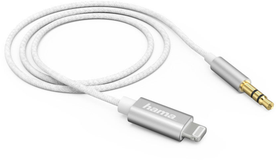 Kabel Hama mini-jack 3.5 mm - Lightning 1 m White (4047443421869)