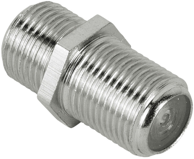 Adapter Hama coaxial connector Type-F Silver (4047443197863)