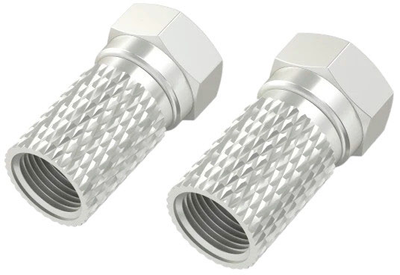 Адаптер Hama coaxial connector Type-F 5.8 mm 2 szt Silver (4047443431929)