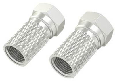 Адаптер Hama coaxial connector Type-F 6.5 mm 2 szt Silver (4047443431936)