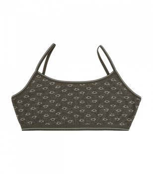 Хлопковий топ на тонких бретельках - Donella - 591099 - 152-158 см - Коричневий