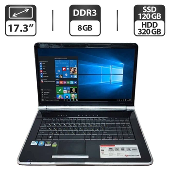 Ноутбук Packard Bell EasyNote LJ65 / 17.3" (1600x900) TN / Intel Pentium T4300 (2 ядра по 2.1 GHz) / 8 GB DDR3 / 120 GB SSD + 320 GB HDD / nVidia GeForce G210M, 512 MB GDDR3, 64-bit / WebCam / VGA б/у